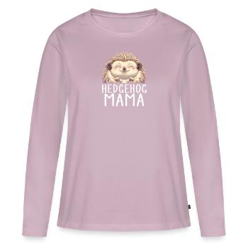 Hedgehog Mama - Frauen Premium Bio Langarmshirt - Altrosa - Vorne - Julia (174cm)