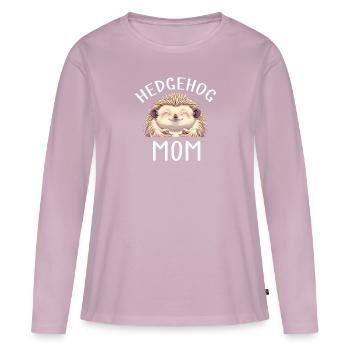 Hedgehog Mom - Frauen Premium Bio Langarmshirt - Altrosa - Vorne - Julia (174cm)