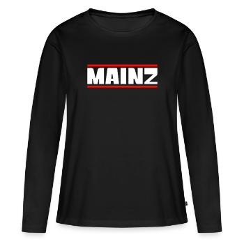 Mayence - T-shirt manches longues Premium bio Femme - noir - Devant - Julia (174cm)