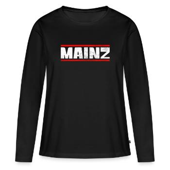Mayence - T-shirt manches longues Premium bio Femme - noir - Devant - Julia (174cm)
