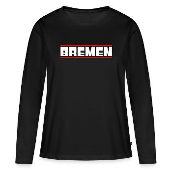 Brême - T-shirt manches longues Premium bio Femme - noir - Devant - Julia (174cm)