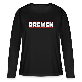 Brême - T-shirt manches longues Premium bio Femme - noir - Devant - Julia (174cm)