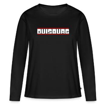Duisbourg - T-shirt manches longues Premium bio Femme - noir - Devant - Julia (174cm)