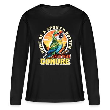 Conure Home Of A Spoiled Rotten Parrot Pet Bird - Women's Premium Organic Long Sleeve Shirt - black - Front - Julia (174cm)