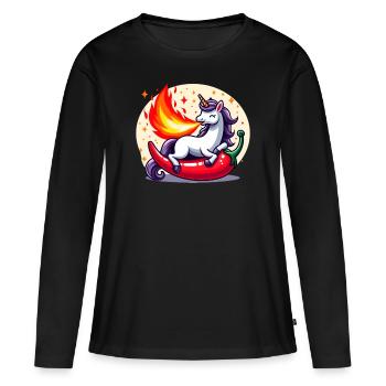 Unicorn Sharpness - Women's Premium Organic Long Sleeve Shirt - black - Front - Julia (174cm)