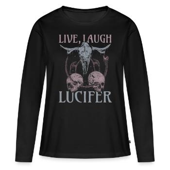 Live Love Lucifer Goth Festival Death Metal - T-shirt manches longues Premium bio Femme - noir - Devant - Julia (174cm)
