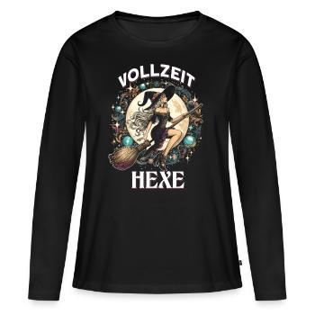 Full-time Witch - Women's Premium Organic Long Sleeve Shirt - black - Front - Julia (174cm)