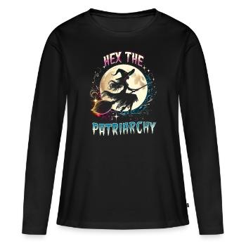 Hex The Patriarchy - Women's Premium Organic Long Sleeve Shirt - black - Front - Julia (174cm)