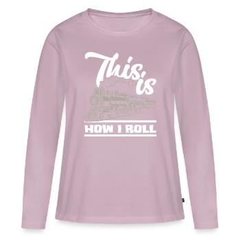 Zugfahrer Zug Züge Beruf - Frauen Premium Bio Langarmshirt - Altrosa - Vorne - Julia (174cm)