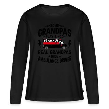 Nogle Grandpas Spil Bingo Real Grandpas Ride Ambula - Premium økologisk langærmet T-shirt til kvinder - sort - Foran - Julia (174cm)