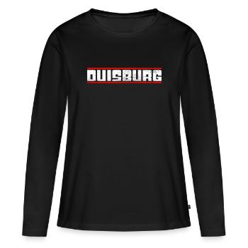 Duisbourg - T-shirt manches longues Premium bio Femme - noir - Devant - Julia (174cm)