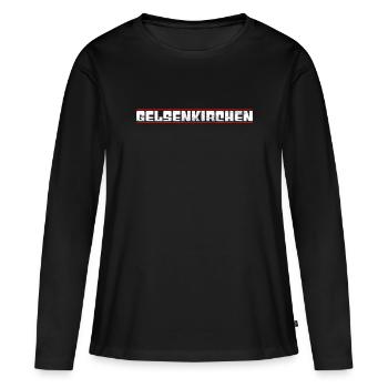 Gelsenkirchen - T-shirt manches longues Premium bio Femme - noir - Devant - Julia (174cm)
