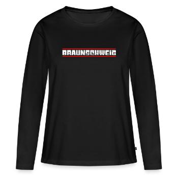 Braunschweig - Women's Premium Organic Long Sleeve Shirt - black - Front - Julia (174cm)
