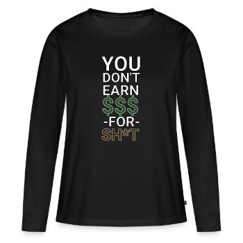 self employed | Self-employed as an entrepreneur - Women's Premium Organic Long Sleeve Shirt - black - Front - Julia (174cm)