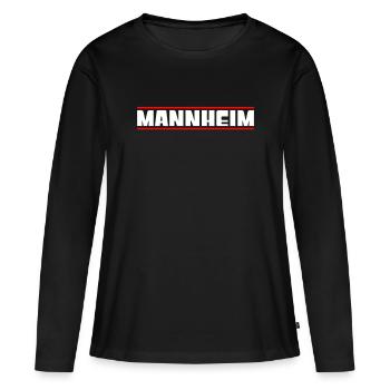 Mannheim - T-shirt manches longues Premium bio Femme - noir - Devant - Julia (174cm)