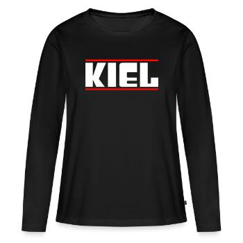 Quille - T-shirt manches longues Premium bio Femme - noir - Devant - Julia (174cm)