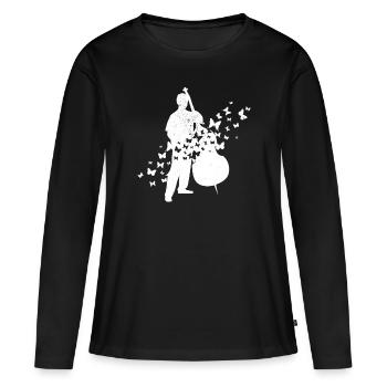 Double Bass Player Double Bass Instrument Double B - Women's Premium Organic Long Sleeve Shirt - black - Front - Julia (174cm)