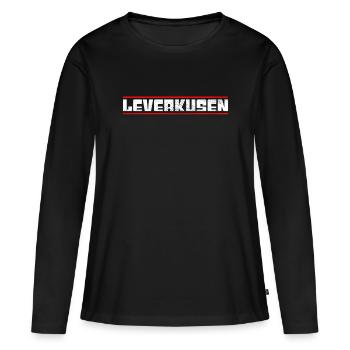 Leverkusen - T-shirt manches longues Premium bio Femme - noir - Devant - Julia (174cm)