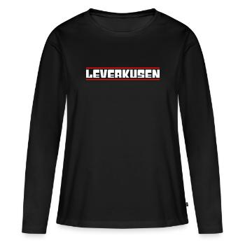 Leverkusen - T-shirt manches longues Premium bio Femme - noir - Devant - Julia (174cm)