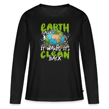 Environmental Protection Environmentalists - Women's Premium Organic Long Sleeve Shirt - black - Front - Julia (174cm)