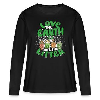 Environmental Protection Environmentalists Recycle - Women's Premium Organic Long Sleeve Shirt - black - Front - Julia (174cm)
