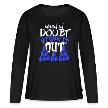 Sport Stacking Speed Stacker Cup Stacking - Women's Premium Organic Long Sleeve Shirt - black - Front - Julia (174cm)