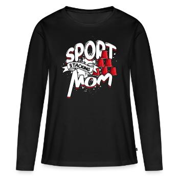 Sport Stacking Mom Speed Stacker Cup Stacking - Women's Premium Organic Long Sleeve Shirt - black - Front - Julia (174cm)