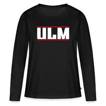 Ulm - T-shirt manches longues Premium bio Femme - noir - Devant - Julia (174cm)