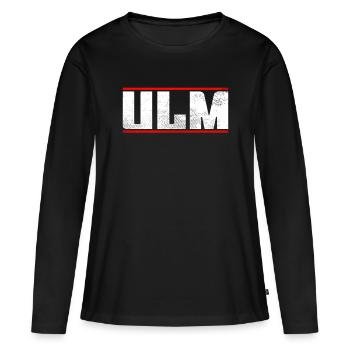 Ulm - T-shirt manches longues Premium bio Femme - noir - Devant - Julia (174cm)