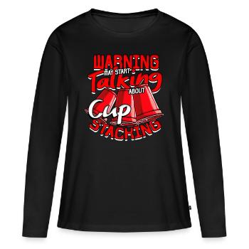 Sport Stacking Speed Stacker Cup Stacking - Women's Premium Organic Long Sleeve Shirt - black - Front - Julia (174cm)