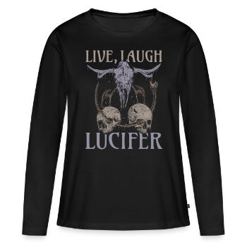 Live Love Lucifer Goth Festival Death Metal - T-shirt manches longues Premium bio Femme - noir - Devant - Julia (174cm)