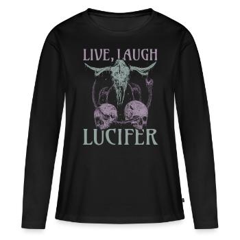 Live Love Lucifer Goth Festival Death Metal - T-shirt manches longues Premium bio Femme - noir - Devant - Julia (174cm)