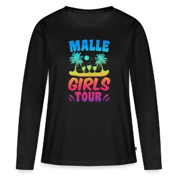 Visite des filles de Malle - T-shirt manches longues Premium bio Femme - noir - Devant - Julia (174cm)