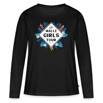 Visite des filles de Malle - T-shirt manches longues Premium bio Femme - noir - Devant - Julia (174cm)