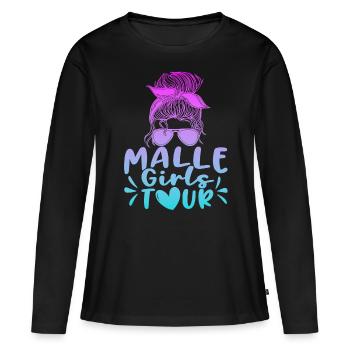 Visite des filles de Malle - T-shirt manches longues Premium bio Femme - noir - Devant - Julia (174cm)