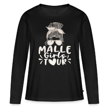 Visite des filles de Malle - T-shirt manches longues Premium bio Femme - noir - Devant - Julia (174cm)