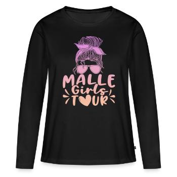 Visite des filles de Malle - T-shirt manches longues Premium bio Femme - noir - Devant - Julia (174cm)