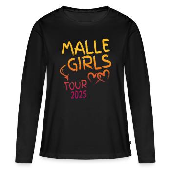 Malle Girls Tour 2025 - Frauen Premium Bio Langarmshirt - Schwarz - Vorne - Julia (174cm)