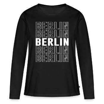 Police Berlin, Allemagne - T-shirt manches longues Premium bio Femme - noir - Devant - Julia (174cm)