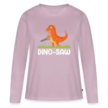 Dinosaurier Dino Prähistorische Zukunft - Frauen Premium Bio Langarmshirt - Altrosa - Vorne - Julia (174cm)