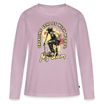 Poetry Slam Dichter Poetryslam - Women's Premium Organic Long Sleeve Shirt - dusky pink - Front - Julia (174cm)