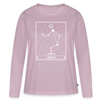 Waage-Sternzeichen - Frauen Premium Bio Langarmshirt - Altrosa - Vorne - Julia (174cm)