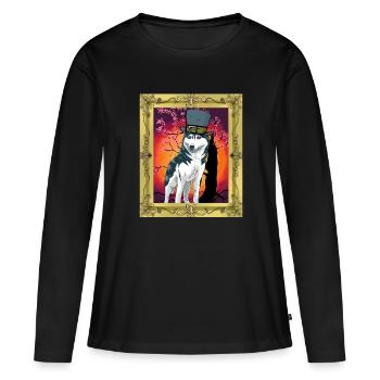 Loups-garous médiévaux de la Wehrwolf Loups loups Loups - T-shirt manches longues Premium bio Femme - noir - Devant - Julia (174cm)
