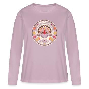 Truthahnbein-Tag-Party - Frauen Premium Bio Langarmshirt - Altrosa - Vorne - Julia (174cm)