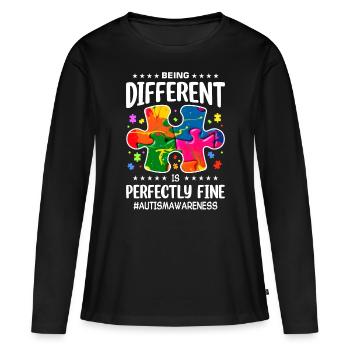 Autism Autistic Autistic - Women's Premium Organic Long Sleeve Shirt - black - Front - Julia (174cm)