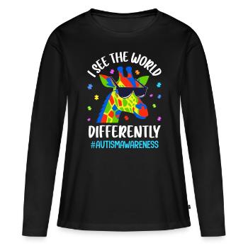 Autism Autistic Autistic - Women's Premium Organic Long Sleeve Shirt - black - Front - Julia (174cm)