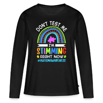 Autism Autistic Autistic - Women's Premium Organic Long Sleeve Shirt - black - Front - Julia (174cm)