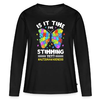 Autism Autistic Autistic - Women's Premium Organic Long Sleeve Shirt - black - Front - Julia (174cm)