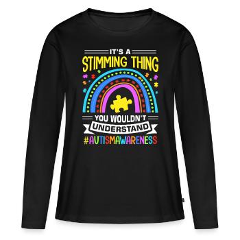 Autism Autistic Autistic - Women's Premium Organic Long Sleeve Shirt - black - Front - Julia (174cm)