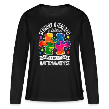 Autism Autistic Autistic - Women's Premium Organic Long Sleeve Shirt - black - Front - Julia (174cm)